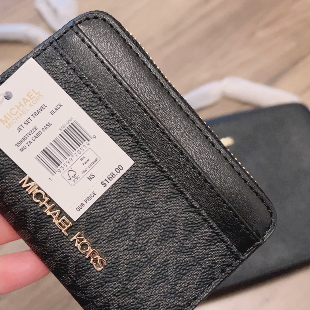 Michael Kors Jet Set EW Large Crossbody + Wallet set Black - Picture 5 of 8